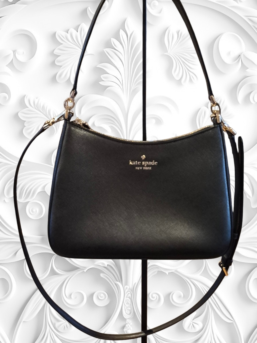 NWOT kate spade Margot Convertible Black Leather Handbag